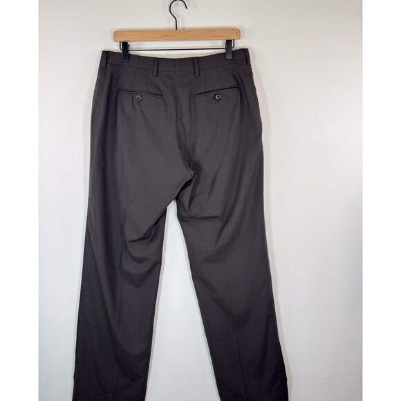 Paul Smith Mens Dress Pants Black Pinstriped Wool Straight Italian Trouser 40x31 - Picture 7 of 10